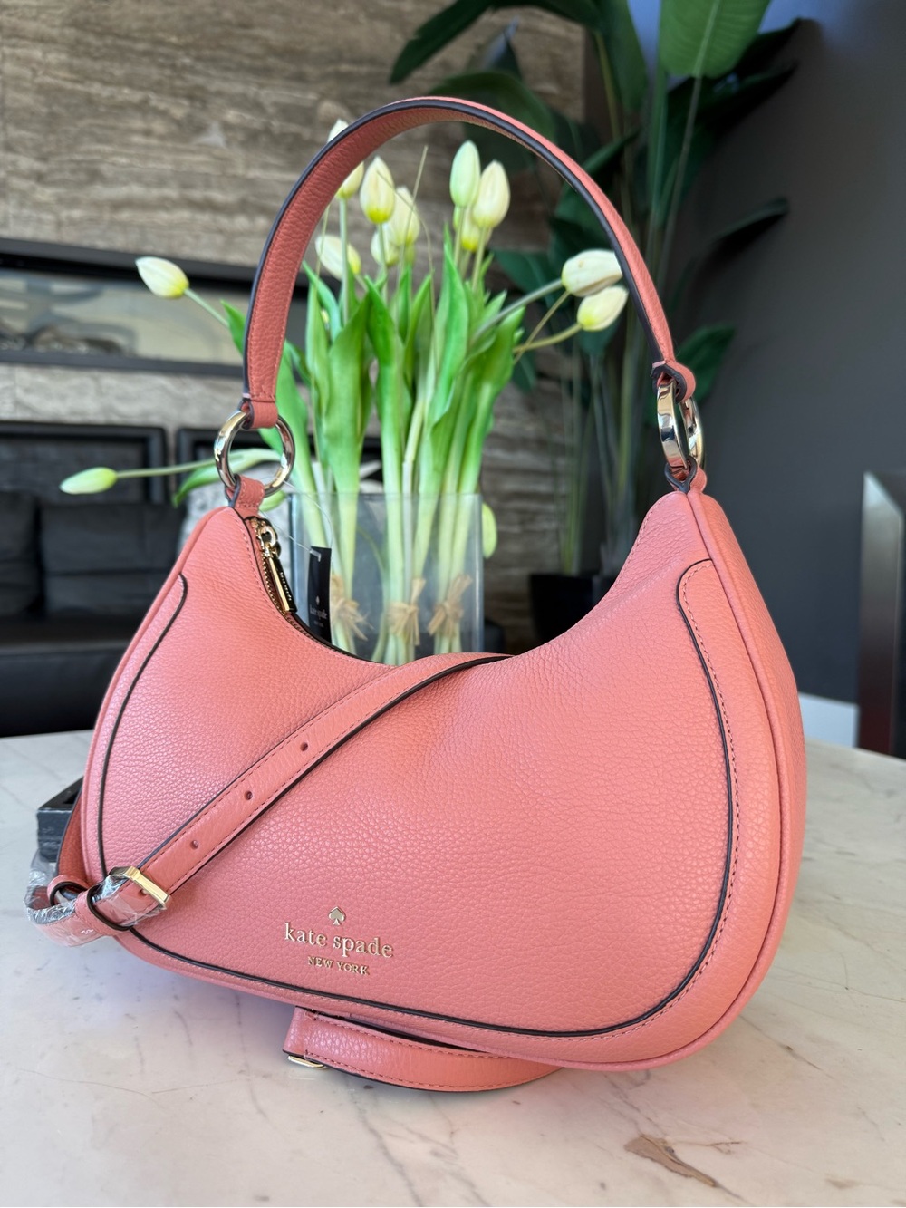 New Kate Spade Leila Pebbled Leather Shoulder Bag - Picture 11 of 16